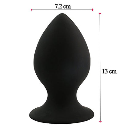Tapón anal de silicona con vibración para hombres o mujeres (XXL)