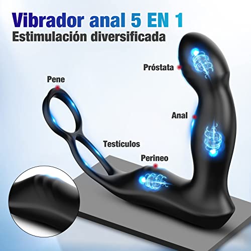 5 EN 1 APP Masajeadores de Próstata   9 modos de oscilación y vibración
