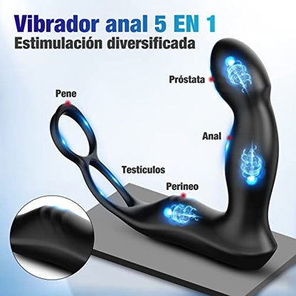 5 EN 1 APP Masajeadores de Próstata   9 modos de oscilación y vibración